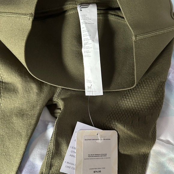 NWT π Fabletics Khloe Kardashian Sculptknit Contour Legging Green Moss - Picture 5 of 9